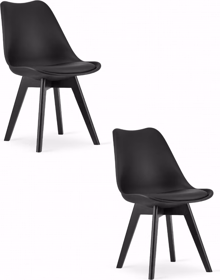 Sedia MARK - nera / gambe nere x 2