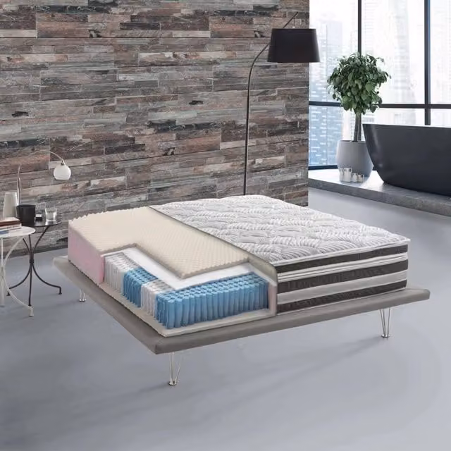 Materasso Singolo Ibrido Charles di Talamo Italia, Bianco, L/P/H: 190 x 80 x 32 cm – 1