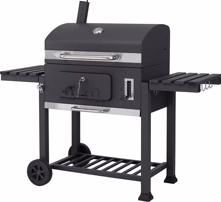Griglia a carbone per barbecue - Carrello per barbecue - Superficie di griglia extra large - Per 6+ persone - Ferro verniciato a polvere - Con ruote