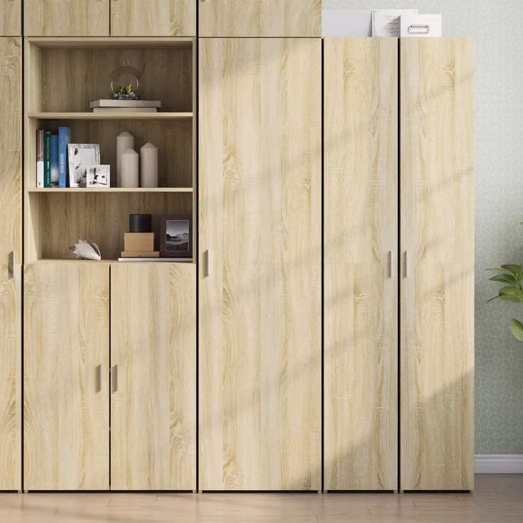 vidaXL Credenza Moderna in Rovere Sonoma e MDF, Colore Marrone/Beige, L 50 cm x P 42,5 cm x H 185 cm