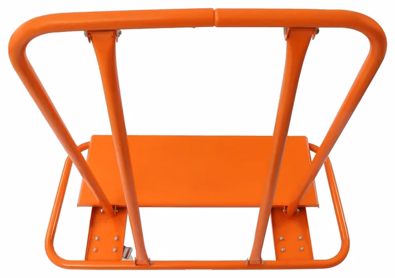 Carrello per pannelli di cartongesso, realizzato in acciaio Q235, con una capacità di carico di 1360 kg, dimensioni del prodotto 117 x 58 x 119 cm, ruote in nylon e finitura superficiale ottenuta tramite stampaggio a iniezione di plastica