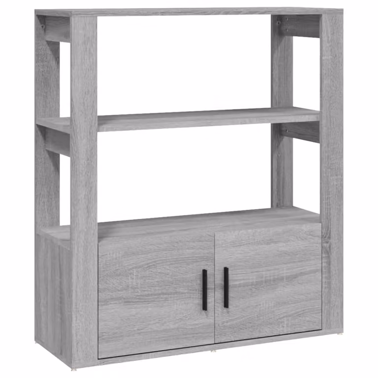 Credenza Grigio Sonoma 80x30x90 cm in Legno Multistrato