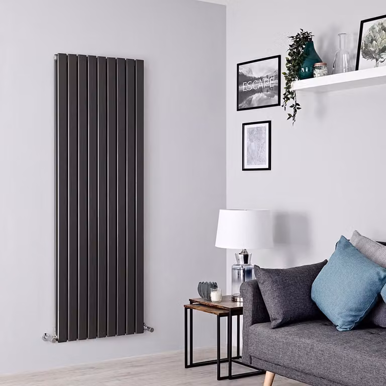 Radiatore Verticale Design Antracite 1600x630mm - Pannello Doppio - Alta Resa - Delta
