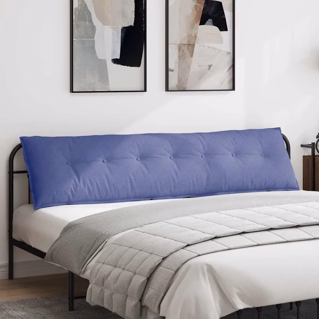 Cuscino per schiena ergonomico vidaXL blu jeans con rivestimento rimovibile L: 200 cm, P: 50 cm, H: 19 cm