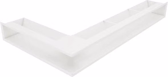 Griglia di ventilazione angolare per camino Loft Angle destra Outinfire in acciaio inossidabile bianca L/P/H: 80,0 x 9,5 x 45,0 cm