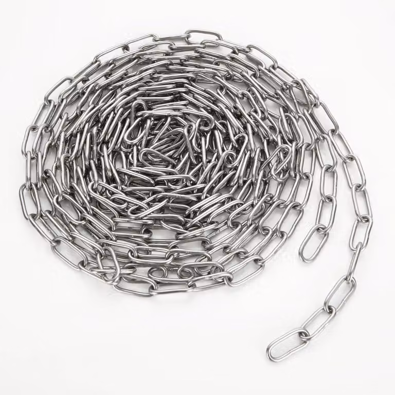 Catena in acciaio inossidabile, 3 mm di spessore, 6 metri di lunghezza, realizzata in acciaio 304, versatile e adatta a diversi utilizzi