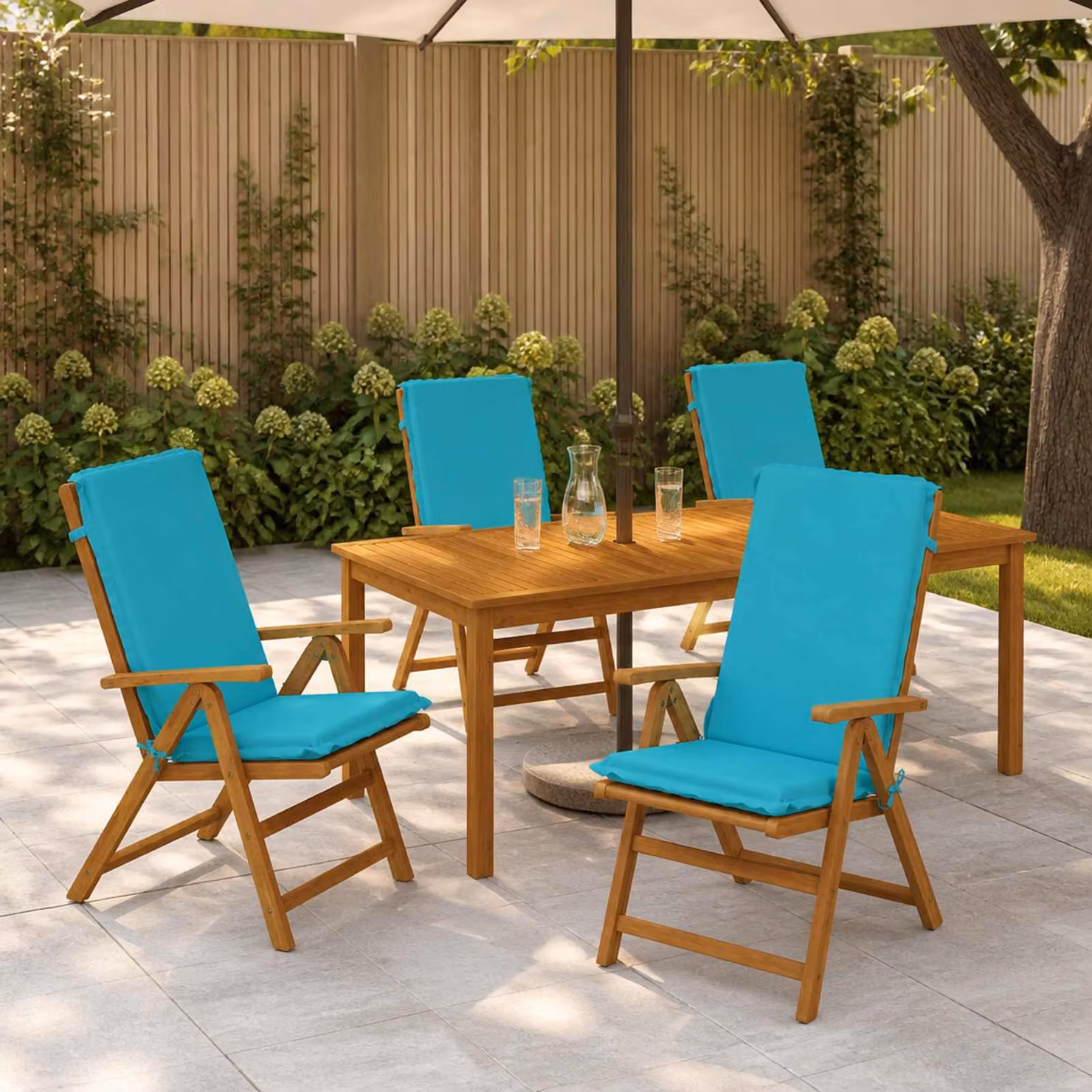 vidaXL Cuscino per sedia a schienale alto GEMERT 4 pz 100% Poliestere