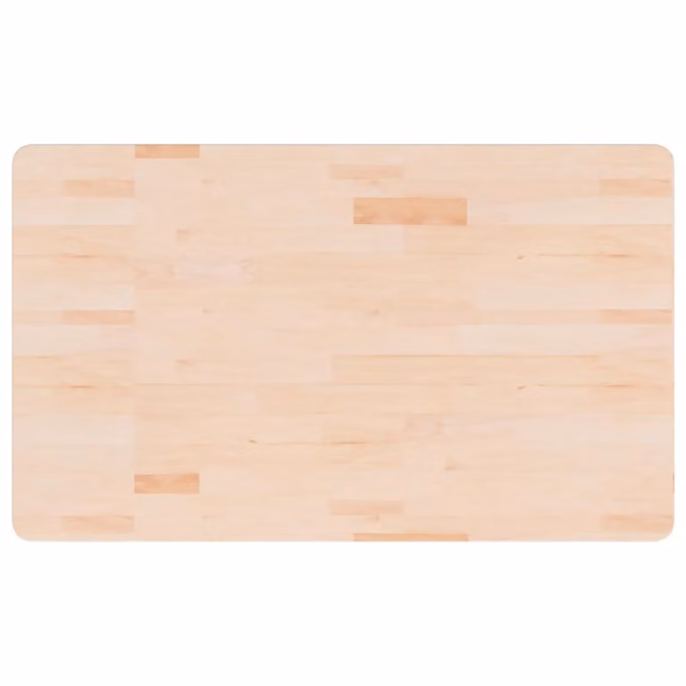 Piano Bagno 100x60x2,5 cm in Legno Massello Non Trattato