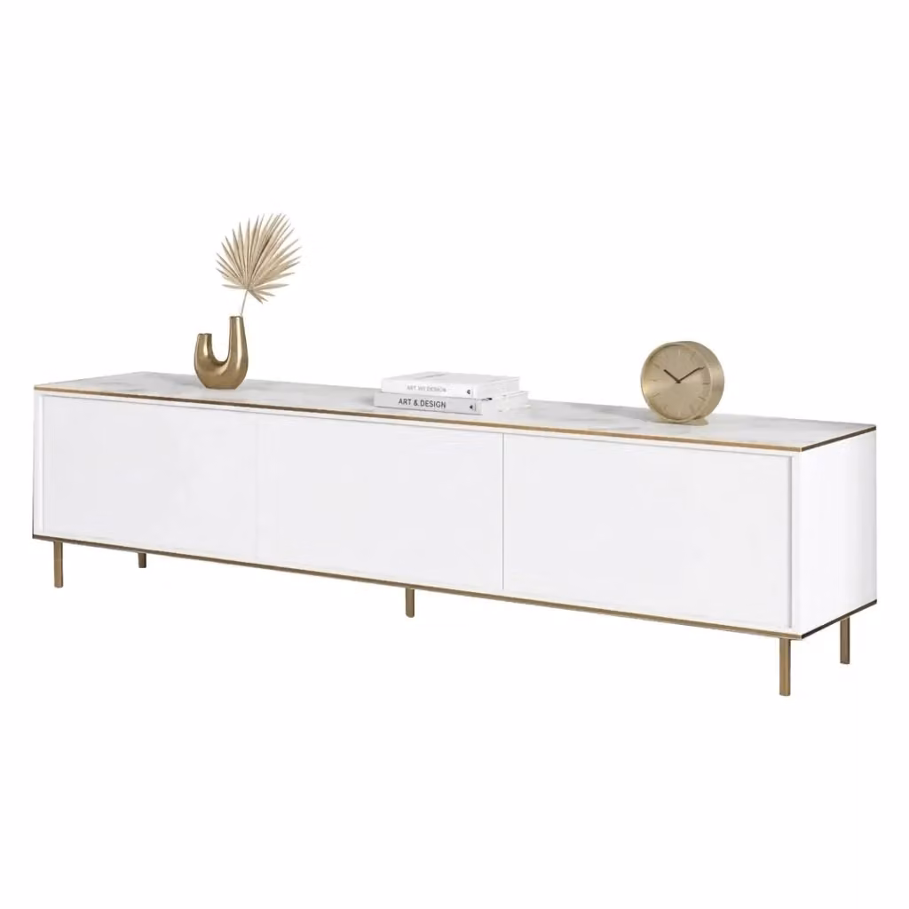 Mobile porta TV Sassello DMORA Bianco Moderno L: 180 cm, P: 35 cm, H: 45 cm – 2