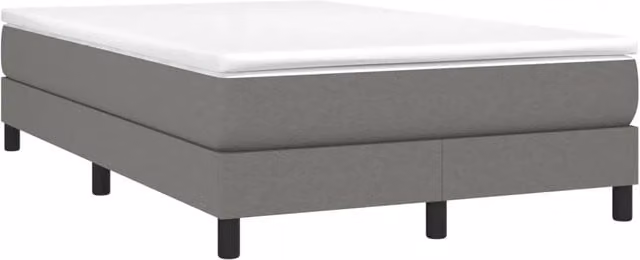 Letto matrimoniale | Letto per adulti | Giroletto a Molle con Materasso Grigio Scuro 120x190cm Tessuto