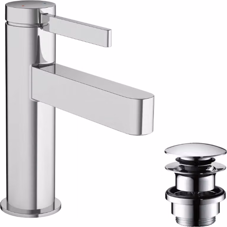 Miscelatore lavabo hansgrohe 100 Finoris con dispositivo di scarico push-open cromato, 1 pz.