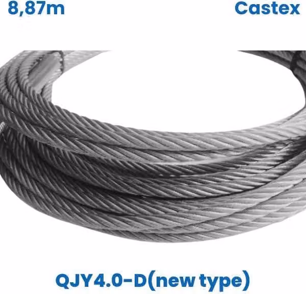 Cavo in acciaio da 8,87 m per ascensore Castex QJY4.0-D
