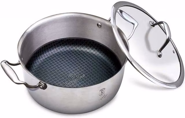 Berlinger Haus BH-7444 Eternal Pentola antiaderente in acciaio inox color argento, Diametro: 20 cm