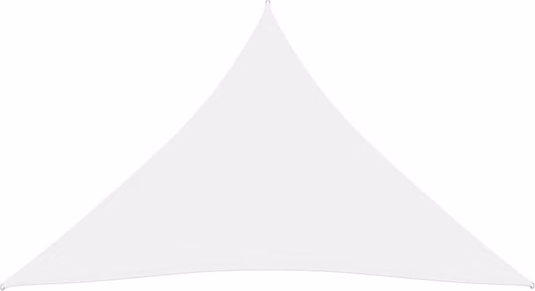 The Living Store Tenda da sole in tessuto Oxford triangolare 4x4x4 m Bianco
