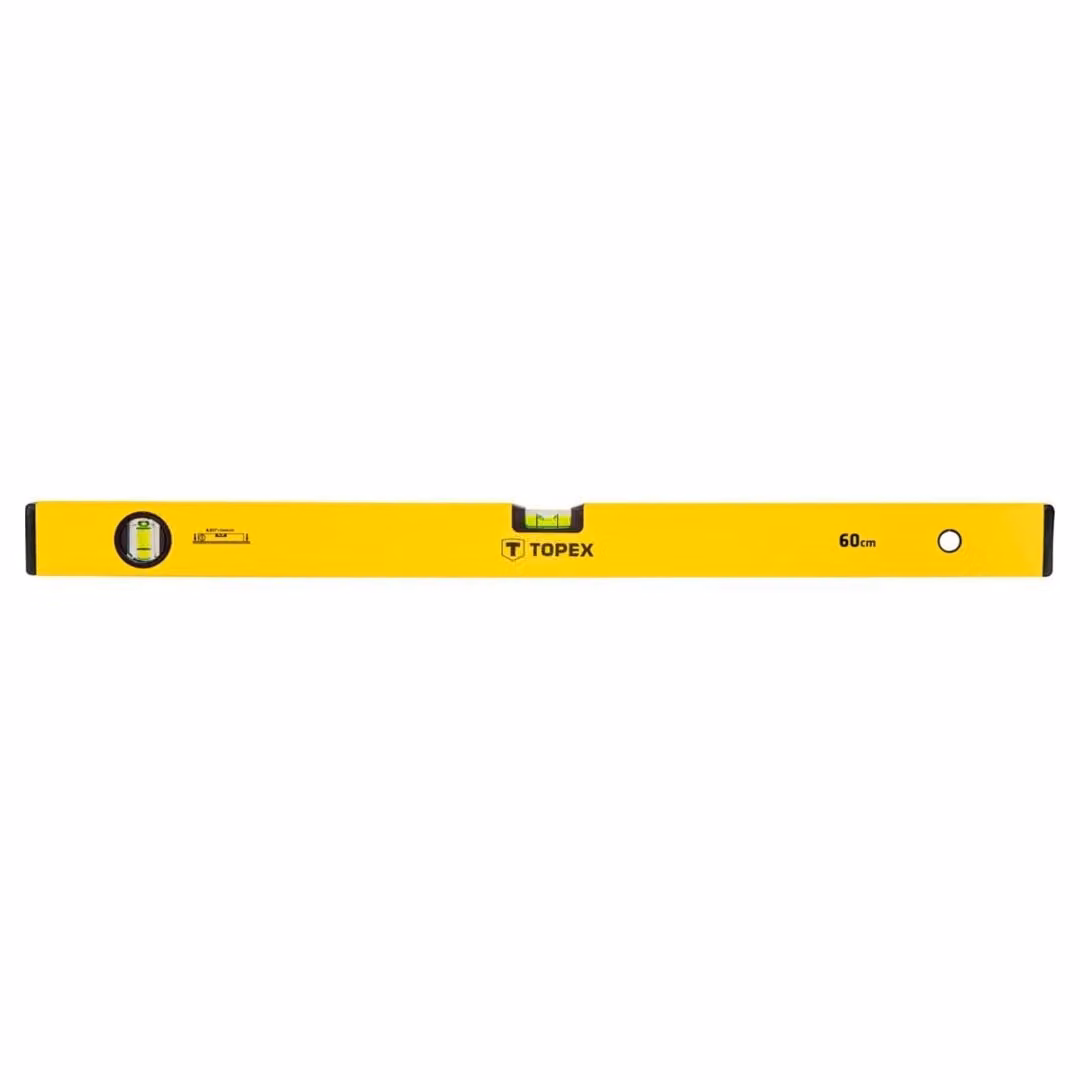 Livella TOPEX in alluminio tipo 500, 60 cm, 2 fiale