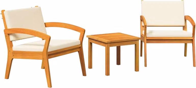Set bistrot con cuscino 3 pcs Marrone Poliestere