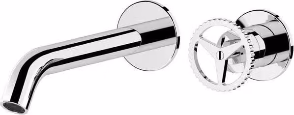 Miscelatore a incasso per lavabo su due piastre tonde bocca 19 cm - serie Chrono