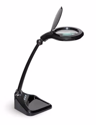 Maul MAULiris Lampada d'ingrandimento a LED, dimmerabile, nera MAULiris, dimmerabile, Nero, Studio / Ufficio, Plastica, Moderno, Lampade con lente d'ingrandimento