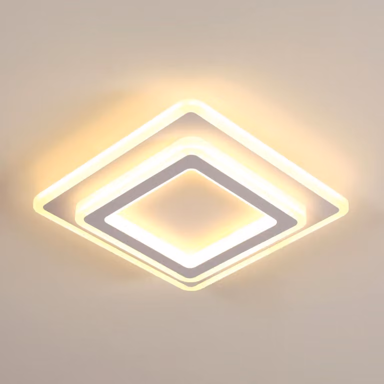 Pannello luminoso a LED, 44 W, quadrato, 3000 K, luce bianco caldo, 29x29 cm