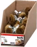 spazzola a tazza kwb, filo di ottone crimpato, per l'uso con trapani e avvitatori a batteria 609113 1 pz