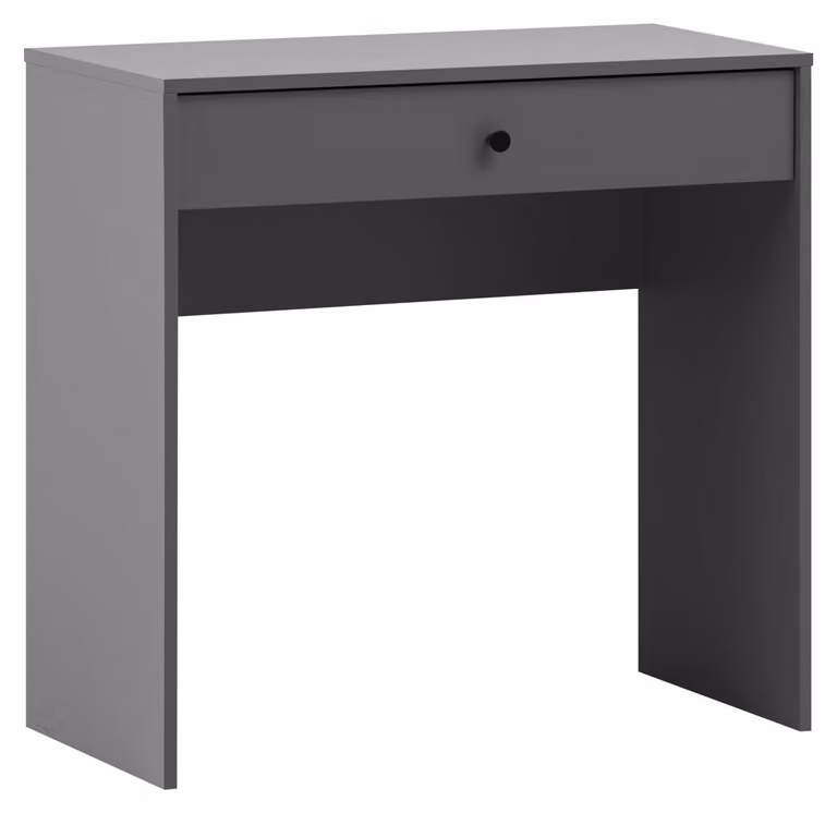 Scrivania con cassetto, colore antracite, dimensioni 80x40x78,5 cm