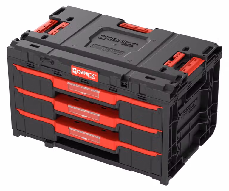 Qbrick System ONE Drawer 3 Toolbox 2.0 Cassetta degli attrezzi 587 x 380 x 340 mm 27 l con tre cassetti