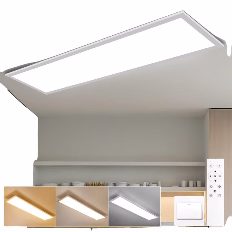 Pannello luminoso a LED, dimmerabile, con telecomando, 1 pezzo, 120 cm, 40W, intercambiabile