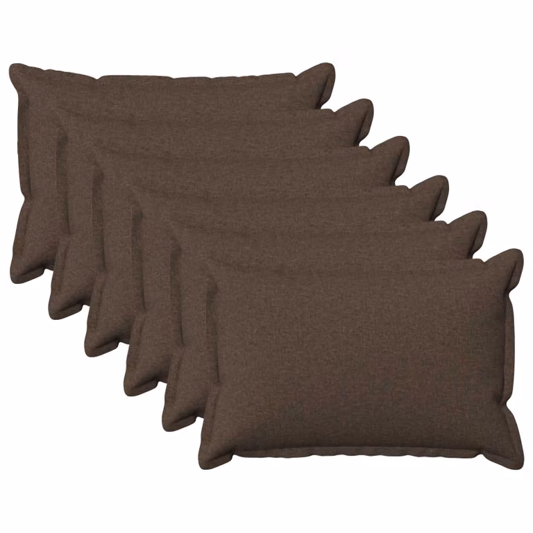 Set di 6 federe vidaXL HOUTEN color tortora, L/P: 50 x 75 cm
