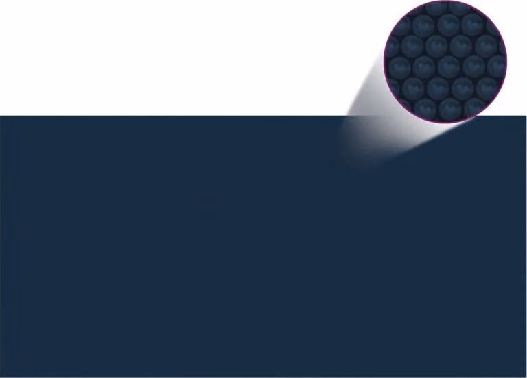Pellicola Galleggiante Solare PE Piscina 549x274 cm Nero e Blu