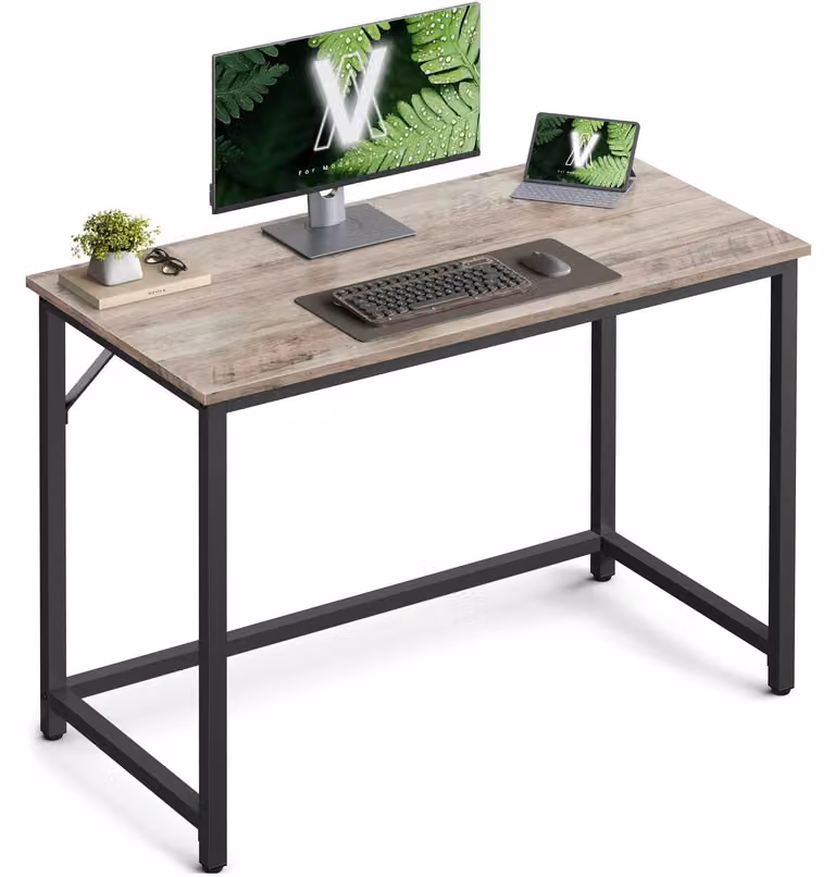 Scrivania compatta con struttura in metallo, dimensioni 100 x 50 cm