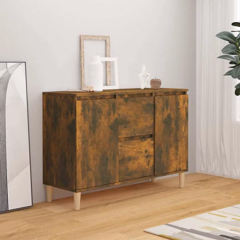 Credenza sospesa vidaXL in legno Rovere Fumo L: 101 cm, P: 35 cm, H: 70 cm
