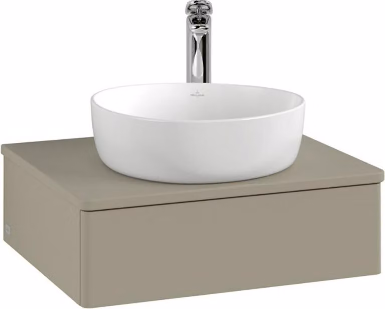 V&B Mobiletto senza struttura frontale - illuminazione Antao 60x19x50cm, HL, WBP Lac, lea gre. m Lac