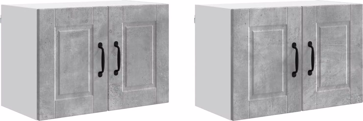 Armadietto a muro PORTO 2 pcs Grigio cemento 60 x 31 x 40 cm