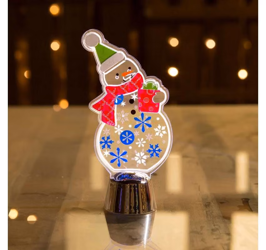 Decorazione natalizia a LED per tavolo, con base lucida