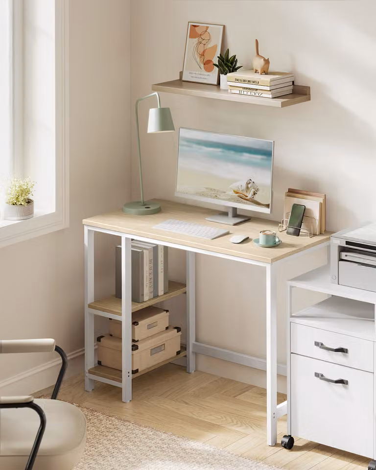 Scrivania VASAGLE, scrivania per computer, scrivania per ufficio, 100 x 50 x 76 cm, stile moderno