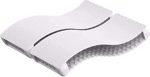 Materasso a Molle Bonnell DESIGN IN con Rivestimento Rimovibile, Colore Bianco, Grigio o Nero, L 140 x P 190 cm