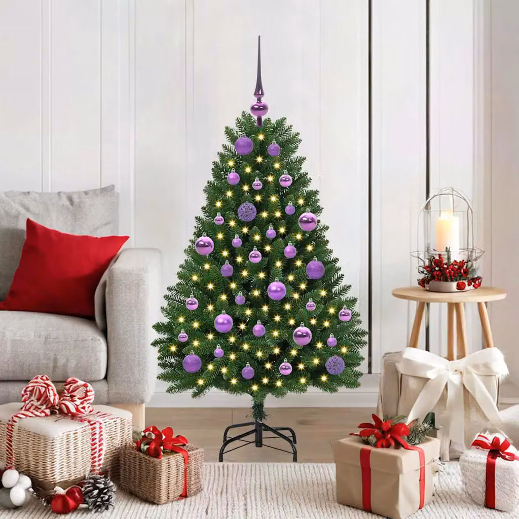 Albero di Natale artificiale vidaXL verde con 150 LED bianco caldo