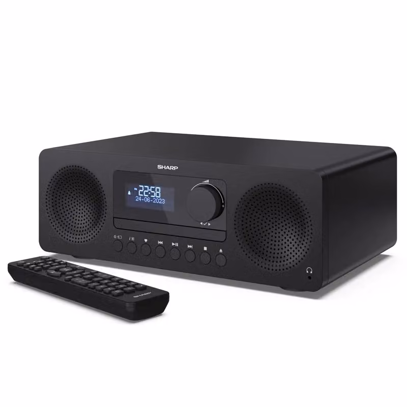 Microsistema audio Sharp XL-B720D(BK) nero con Bluetooth, USB-C, Jack 3.5 mm e lettore CD, 30 W – 2