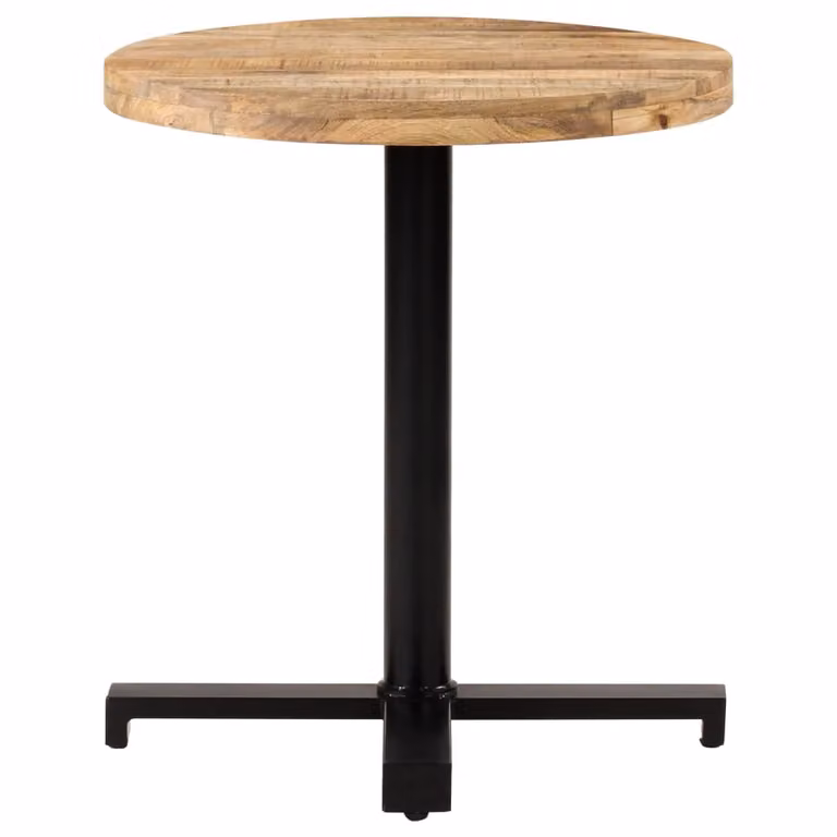 vidaXL Tavolo da bistrot rotondo Ø70x75 cm Legno di mango grezzo