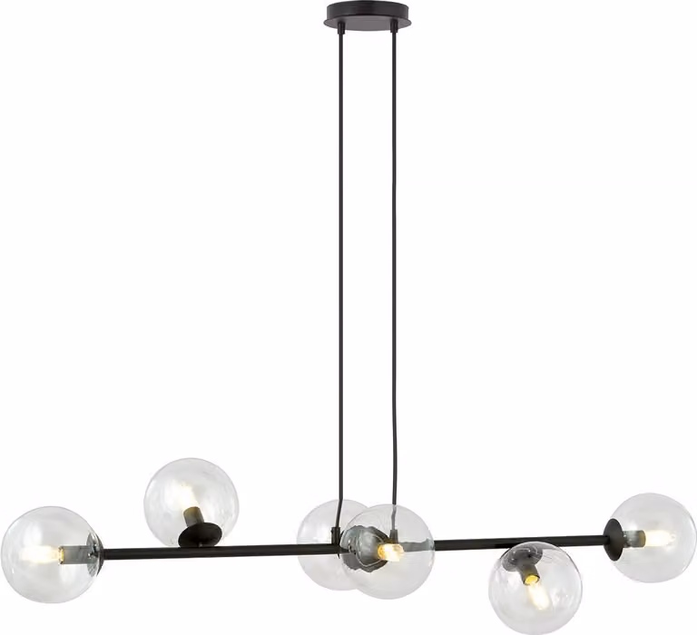 Lampadario Emibig 6xE14 40W ROSSI 6 BL/TRANSPARENT 874/6