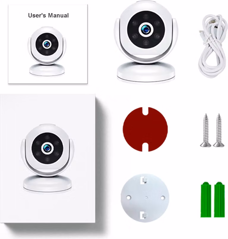 Telecamera per animali domestici con supporto magnetico, 1080P, rilevamento intelligente del movimento, visione notturna grandangolare a 170°, wireless, per la sicurezza domestica
