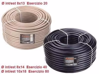 TUBI TUBO IN PVC PER IRRORAZIONE IRRIGAZIONE INT/EST 10x18 - ESERC.80