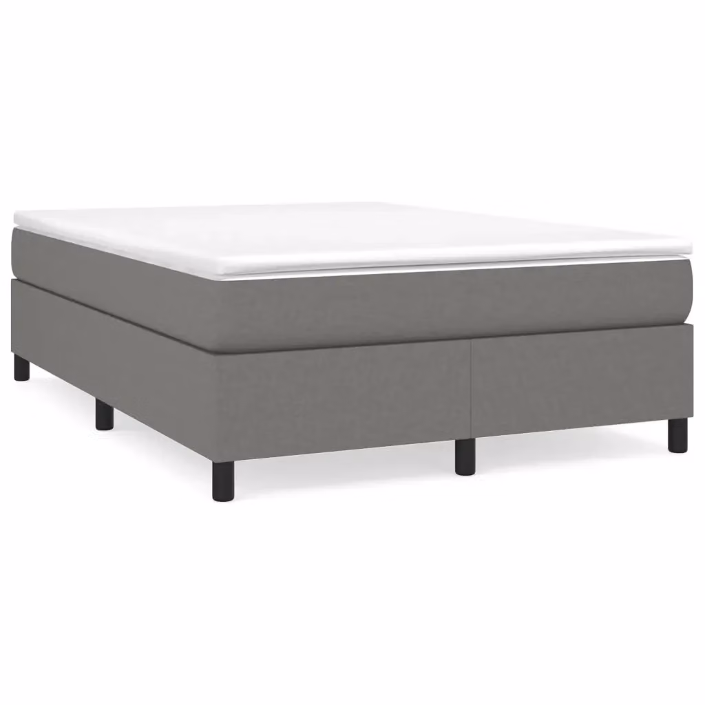 Letto Ibrido con Materasso e Giroletto a Molle vidaXL Grigio e Bianco L: 140 cm, P: 190 cm – 2