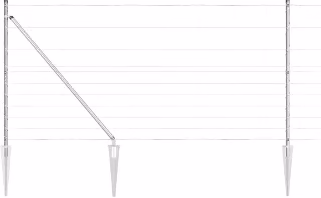 Pannello per recinzione rettangolare in acciaio zincato argento DESIGN IN L: 120 cm, H: 120 cm, P: 53 cm – 1