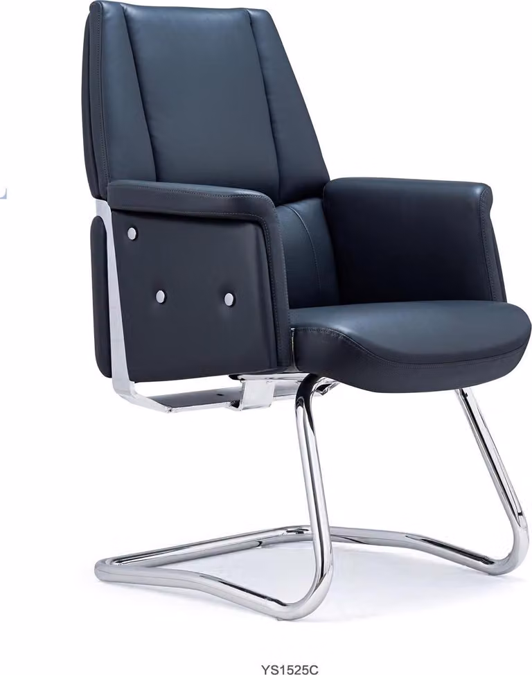 Lederstuhl in Schwarz – Elegantes, modernes Design