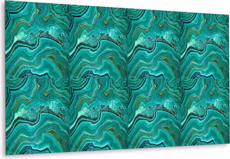 Adesivi decorativi in PVC per pavimenti da cucina, adesivi murali autoadesivi, texture malachite - 100 cm x 50 cm