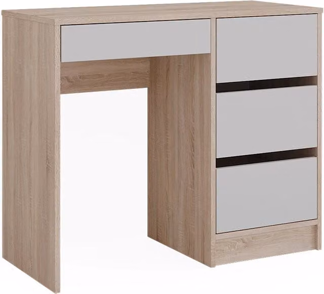 Scrivania Vicco Bianco con cassetti per ufficio o casa L: 90 cm, P: 40 cm, H: 75 cm