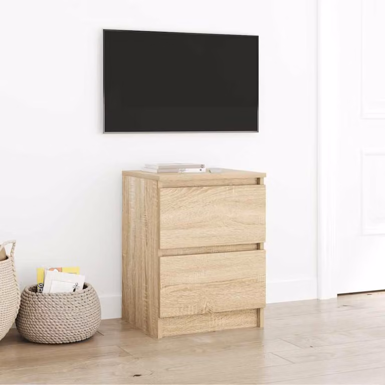 Mobile Porta TV con Ruote vidaXL in Legno Multistrato Rovere Sonoma Marrone L: 40 cm, P: 35 cm, H: 54 cm