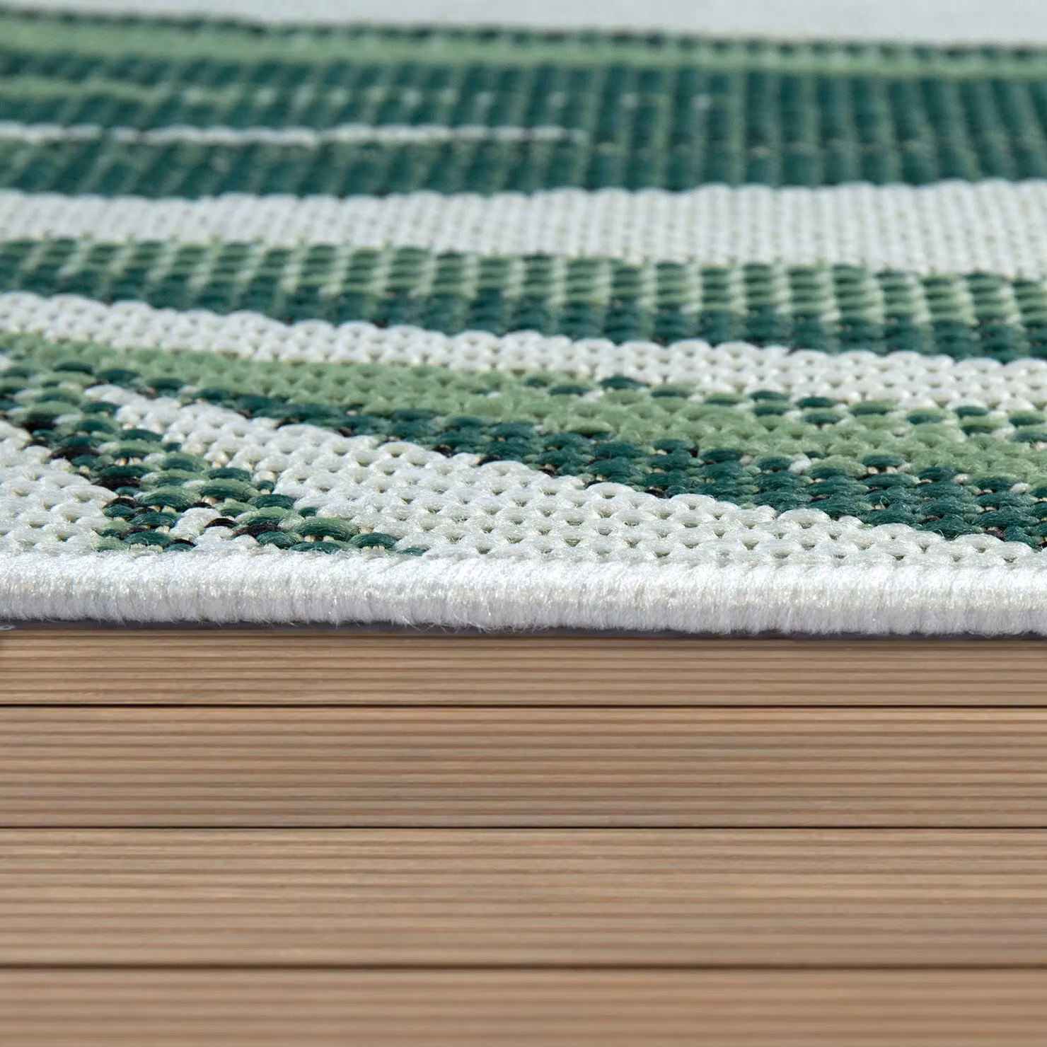 Tappeto per interni ed esterni Ostenza verde con motivo floreale L: 250 cm, P: 80 cm – 4