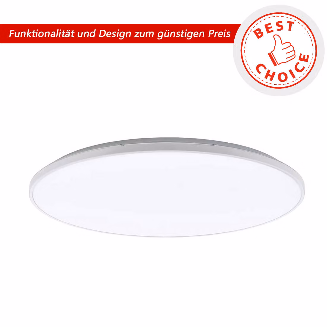 EGLO 75633 Lampada a plafone "KAOKI 1" in plastica, bianco, 4000K, inclusa sorgente luminosa